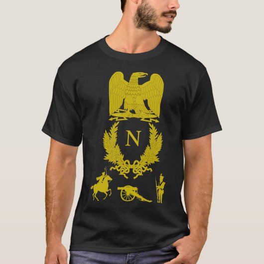 Embleem van Napoleon Bonaparte - Militaire Geschie T-shirt (Voorkant)