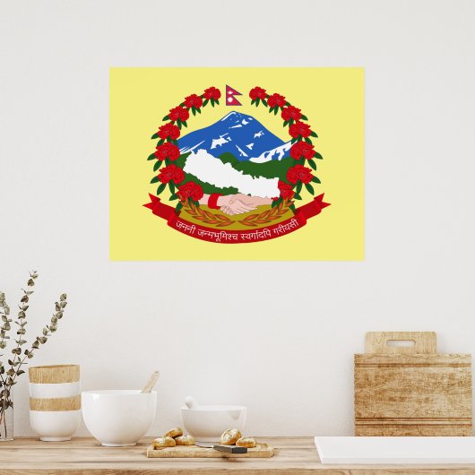 Embleem van Nepal Poster (Keuken)