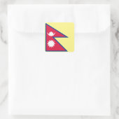 Embleem van Nepal Vierkante Sticker (Tas)