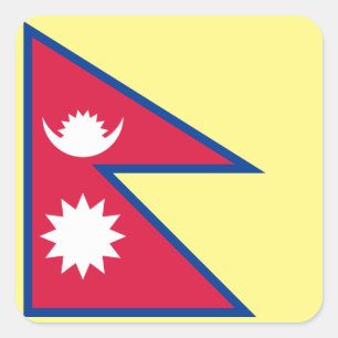 Embleem van Nepal Vierkante Sticker