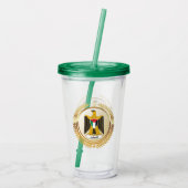 Embleem van Palestina Acryl Drinkbeker (Achterkant)
