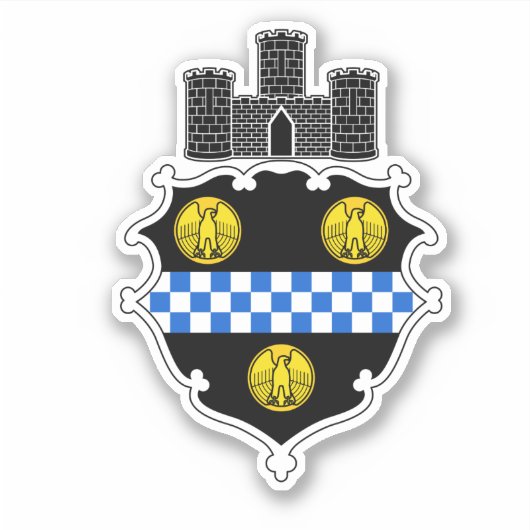 Embleem van Pittsburgh, Pennsylvania Vinyl Sticker (Voorkant)