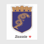 Embleem van Pogradec, Albanië Sticker (Vel)