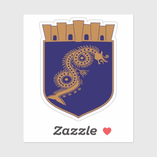 Embleem van Pogradec, Albanië Sticker (Vel)