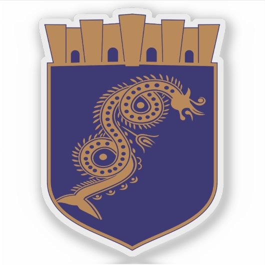 Embleem van Pogradec, Albanië Sticker (Voorkant)