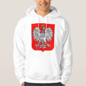 Embleem van Poolse Mannen hoodie (Voorkant)