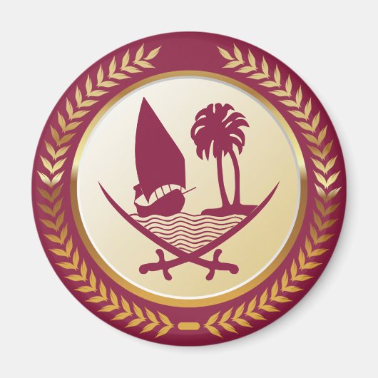 Embleem van Qatar Magneet (Voorkant)