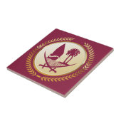 Embleem van Qatar Tegeltje (Zijkant)