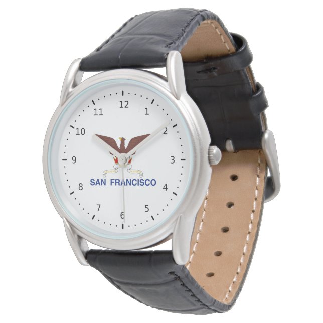 Embleem van San Francisco, Californië Horloge (Gekanteld)