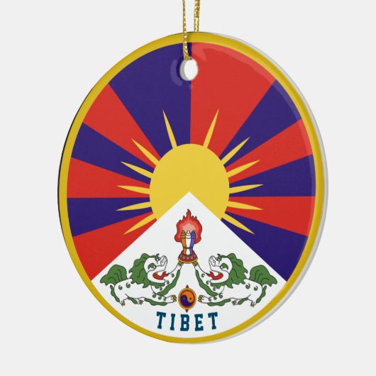 Embleem van Tibet Keramisch Ornament (Links)