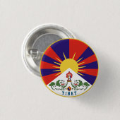 Embleem van Tibet Ronde Button 3,2 Cm (Voorkant /achterkant)