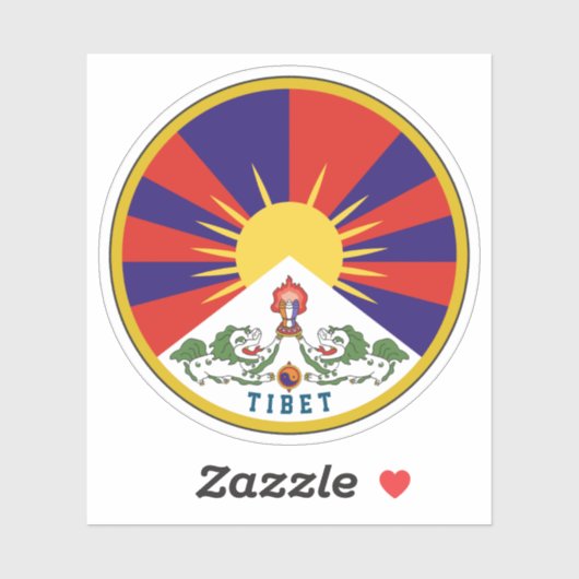 Embleem van Tibet Sticker (Vel)