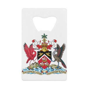 embleem van trinidad en tobago creditkaart flessenopener