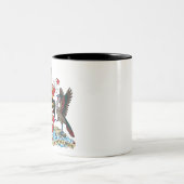 embleem van trinidad en tobago tweekleurige koffiemok (Center)