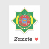 Embleem van Turkmenistan Sticker (Vel)