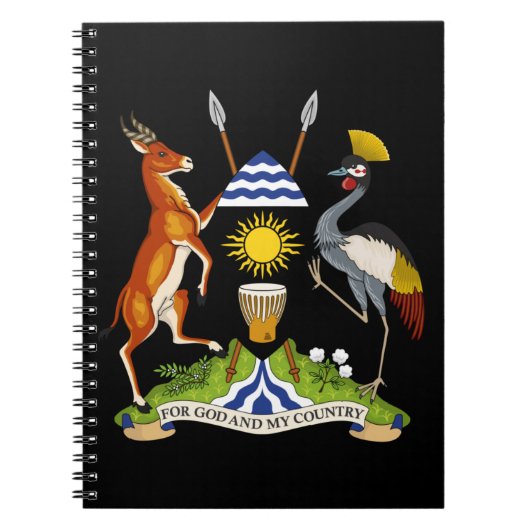 embleem van uganda notitieboek (Voorkant)