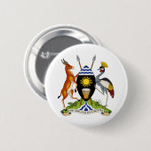 embleem van uganda ronde button 5,7 cm (Voorkant /achterkant)