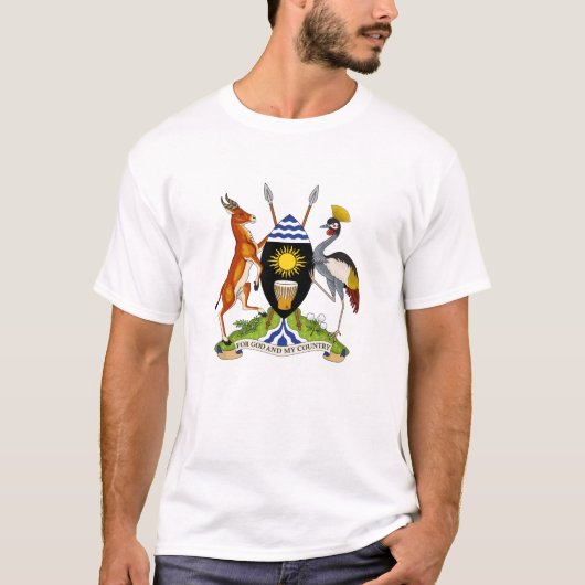embleem van uganda t-shirt (Voorkant)