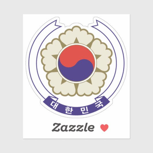 Embleem van Zuid-Korea (1963-1984) Sticker (Vel)