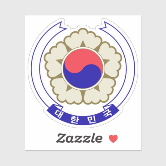 Embleem van Zuid-Korea (1984-1997) Sticker (Vel)