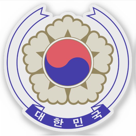 Embleem van Zuid-Korea (1984-1997) Sticker (Voorkant)