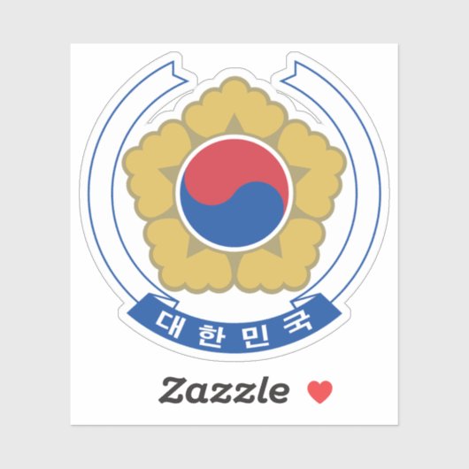 Embleem van Zuid-Korea (2011-cadeau) Sticker (Vel)