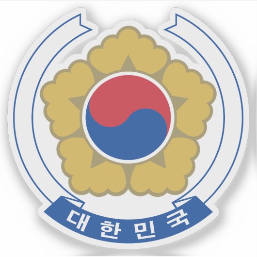 Embleem van Zuid-Korea (2011-cadeau) Sticker (Voorkant)
