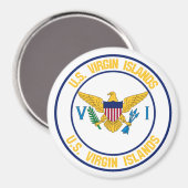 Embleem voor de Amerikaanse Maagdeneilanden Magneet (Voorkant / Achterkant)