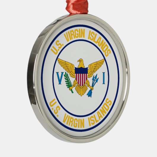 Embleem voor de Amerikaanse Maagdeneilanden Metalen Ornament (Rechts)