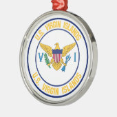 Embleem voor de Amerikaanse Maagdeneilanden Metalen Ornament (Links)