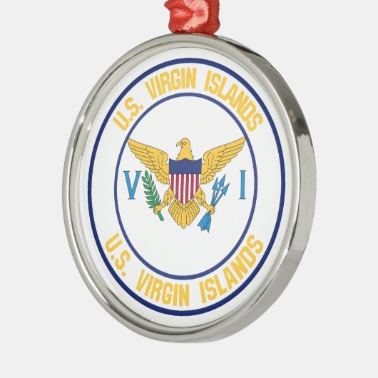 Embleem voor de Amerikaanse Maagdeneilanden Metalen Ornament (Links)