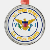 Embleem voor de Amerikaanse Maagdeneilanden Metalen Ornament (Voorkant)