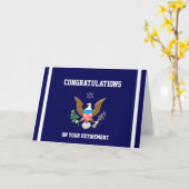 embleem voor militaire marine retirement-2 Colors  Kaart (Gele Bloem)