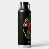 Embleem voor zwarte en rode brandblusapparaten waterfles (Voorkant)