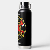 Embleem voor zwarte en rode brandblusapparaten waterfles (Achterkant)