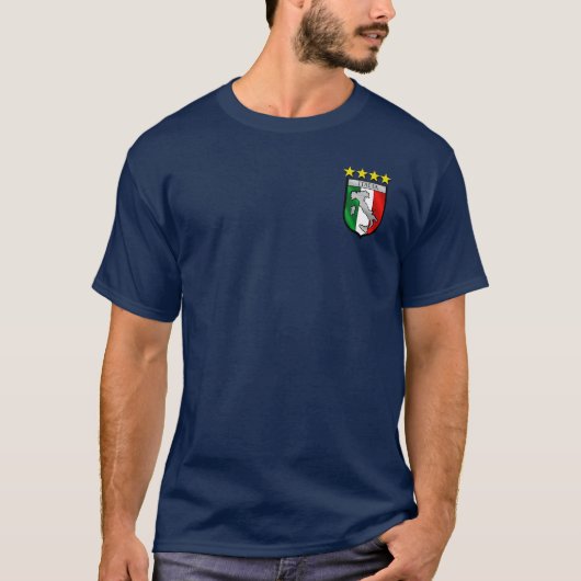 embleemkaart van de Italiaanse vlag T-shirt (Voorkant)
