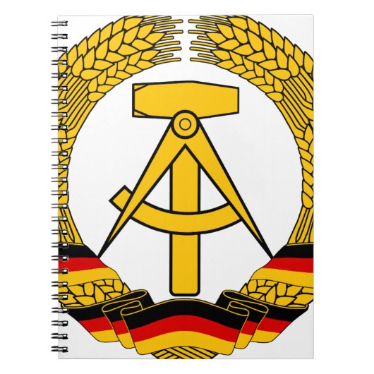 Emblem der DDR - Nationaal Embleem van de DDR Notitieboek (Voorkant)