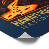 Emblem in het Nationaal Park Hawaii Volcanoes Poster (Hoek)