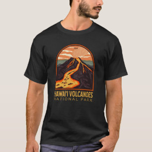 Emblem in het Nationaal Park Hawaii Volcanoes T-shirt