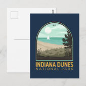 Emblem in het Nationaal Park Indiana Dunes Briefkaart (Voorkant / Achterkant)