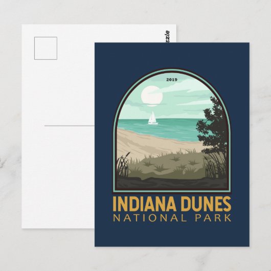 Emblem in het Nationaal Park Indiana Dunes Briefkaart (Voorkant / Achterkant)