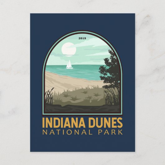 Emblem in het Nationaal Park Indiana Dunes Briefkaart (Voorkant)