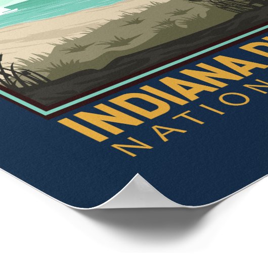  Emblem in het Nationaal Park Indiana Dunes Poster (Hoek)