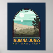  Emblem in het Nationaal Park Indiana Dunes Poster (Voorkant)