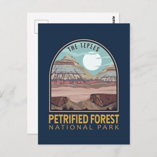 Emblem in het Nationaal Park Petrified Forest Briefkaart (Voorkant / Achterkant)
