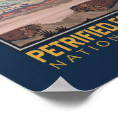 Emblem in het Nationaal Park Petrified Forest Poster (Hoek)