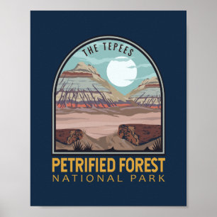 Emblem in het Nationaal Park Petrified Forest Poster