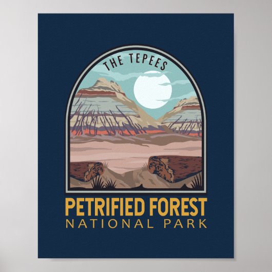 Emblem in het Nationaal Park Petrified Forest Poster (Voorkant)