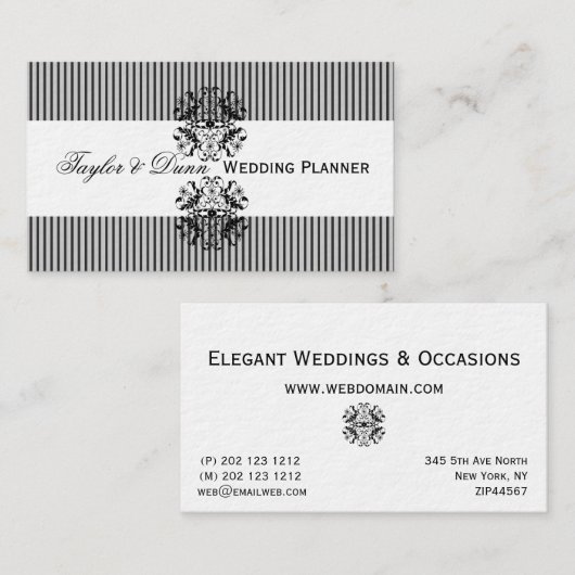  Emblem Motif Memorable Event Planner Visitekaartje (Voorkant / Achterkant)