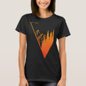 Emblem mountain panorama and forest  easy going fa t-shirt (Voorkant)
